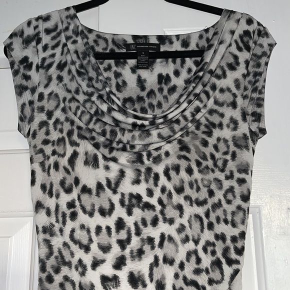 INC size Small gray/black animal print dress size small - Picture 4 of 8